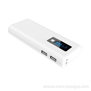 Mini power supply for iPhone, iPad, mobile phone, dual USB, 13,000mA battery capacity